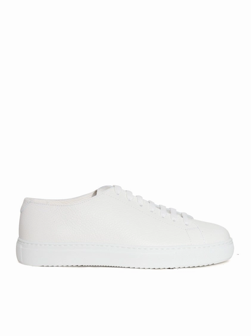 Foggy Weather Running health-conscious White Calfskin Sneakers
