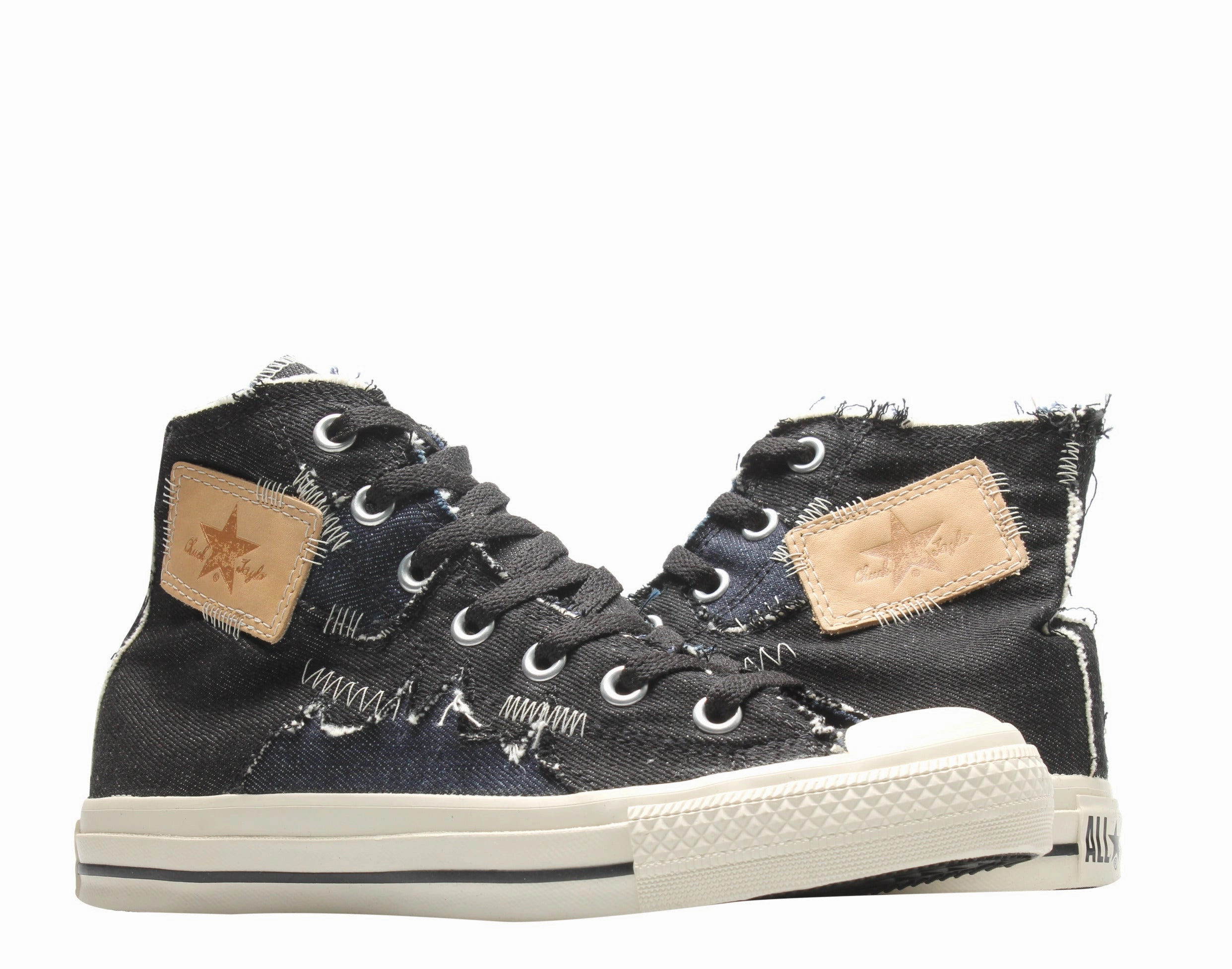 Easy Lace System Endurance Cushioning Converse Chuck Taylor All Star Denim Stitch Blk/Char/Parch Hi Sneakers 1X071