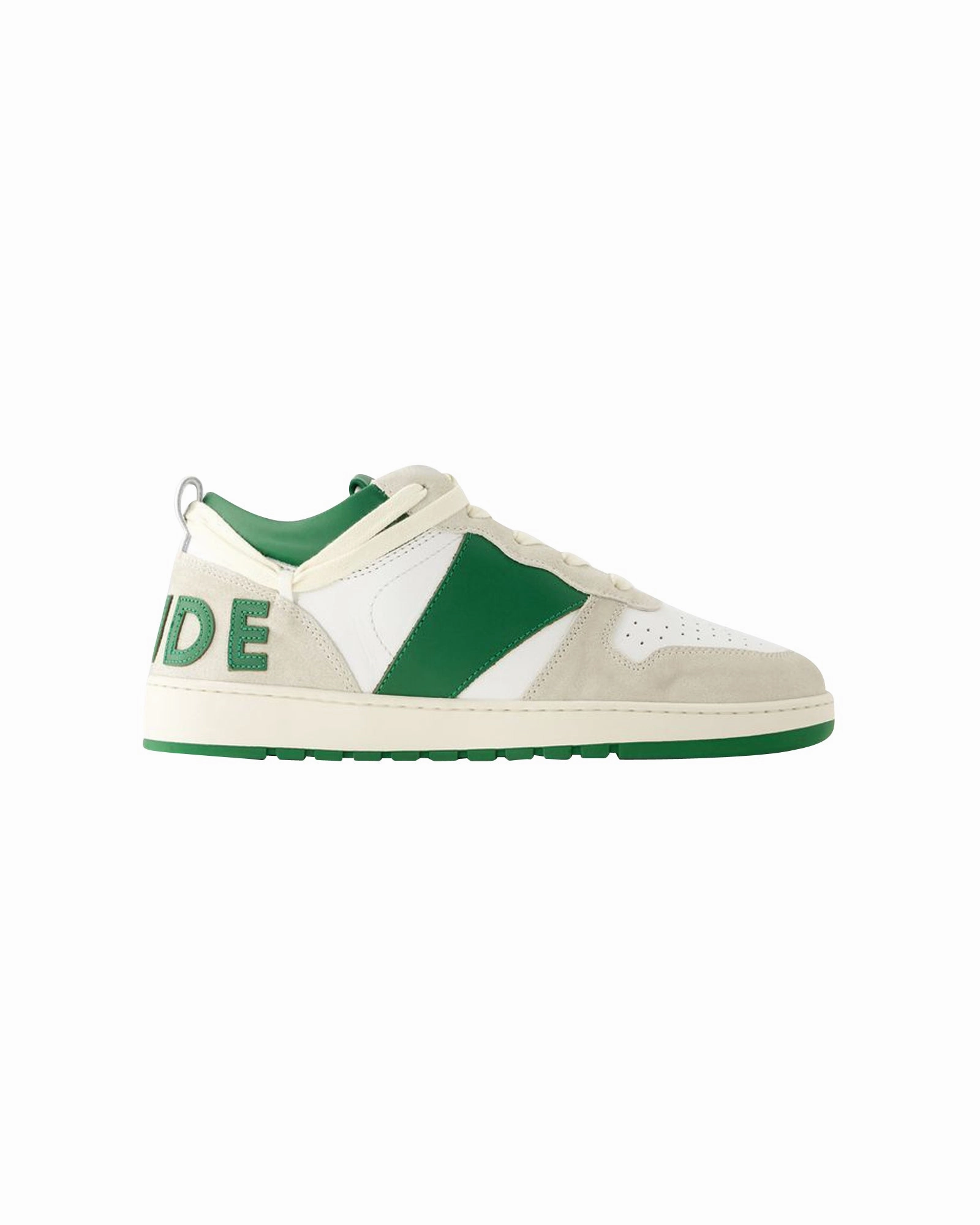 Rhecess Low Sneakers - Rhude - Leather - White/Green running shoes for amateur male runners running in a historical site shoes