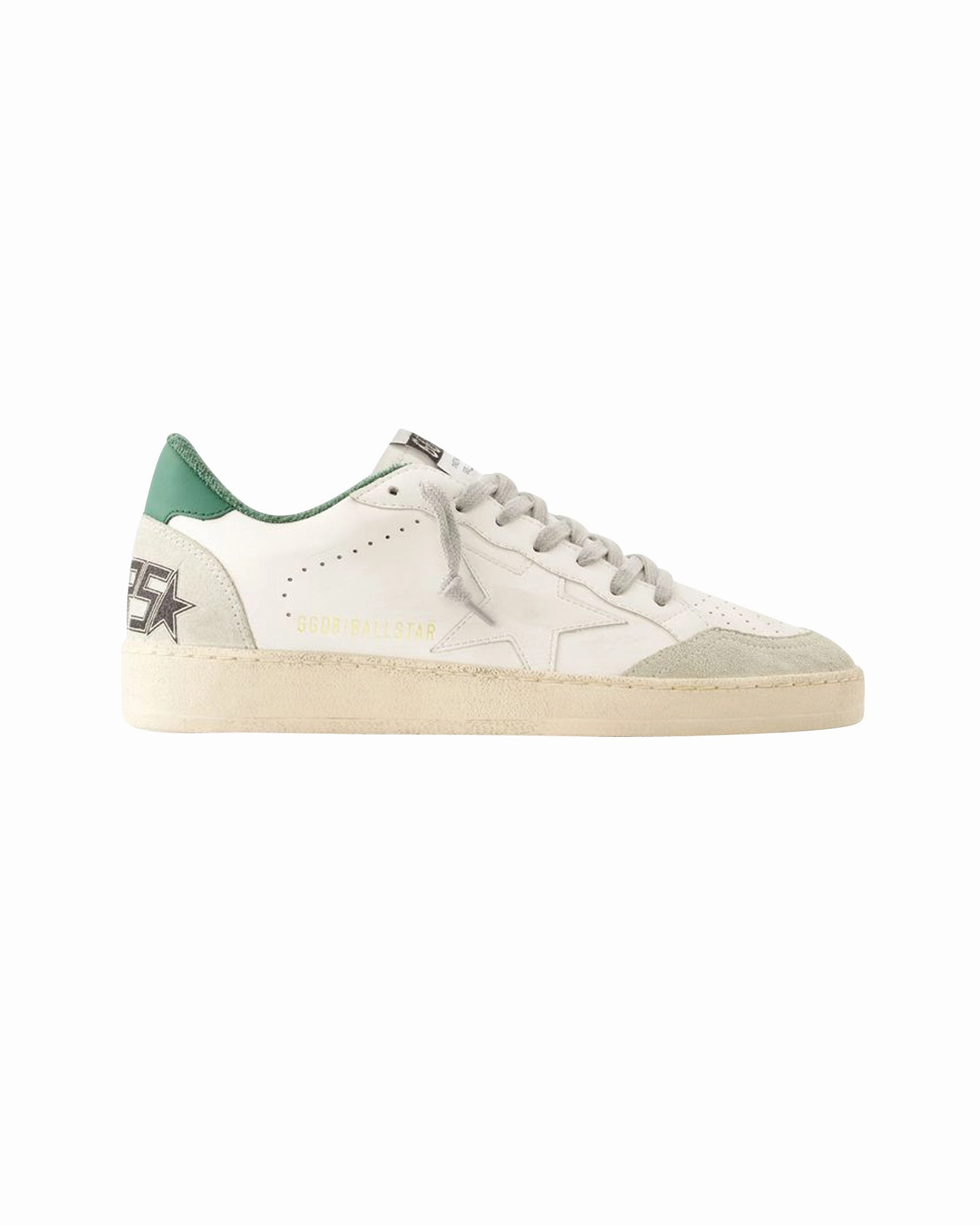 Ball Star Sneakers - Golden Goose Deluxe Brand - Leather - White/Green Leg Day dance - fitness shoes