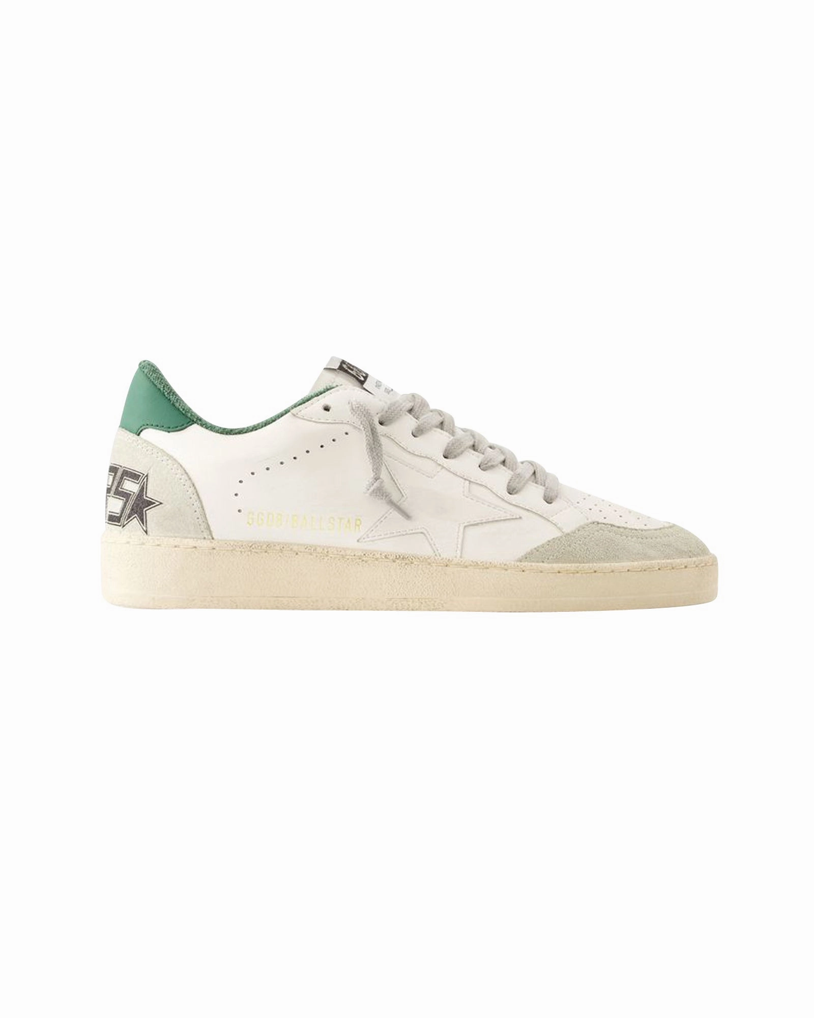 anti - blister running in clean tracks shoes Ball Star Sneakers - Golden Goose Deluxe Brand - Leather - White/Green