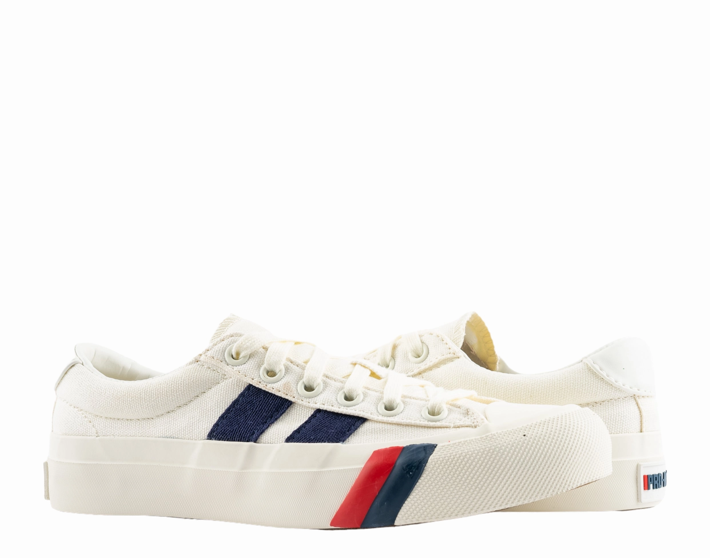 running for team building Pro-Keds Royal Plus Canvas White/Navy Unisex Shoes PK60299