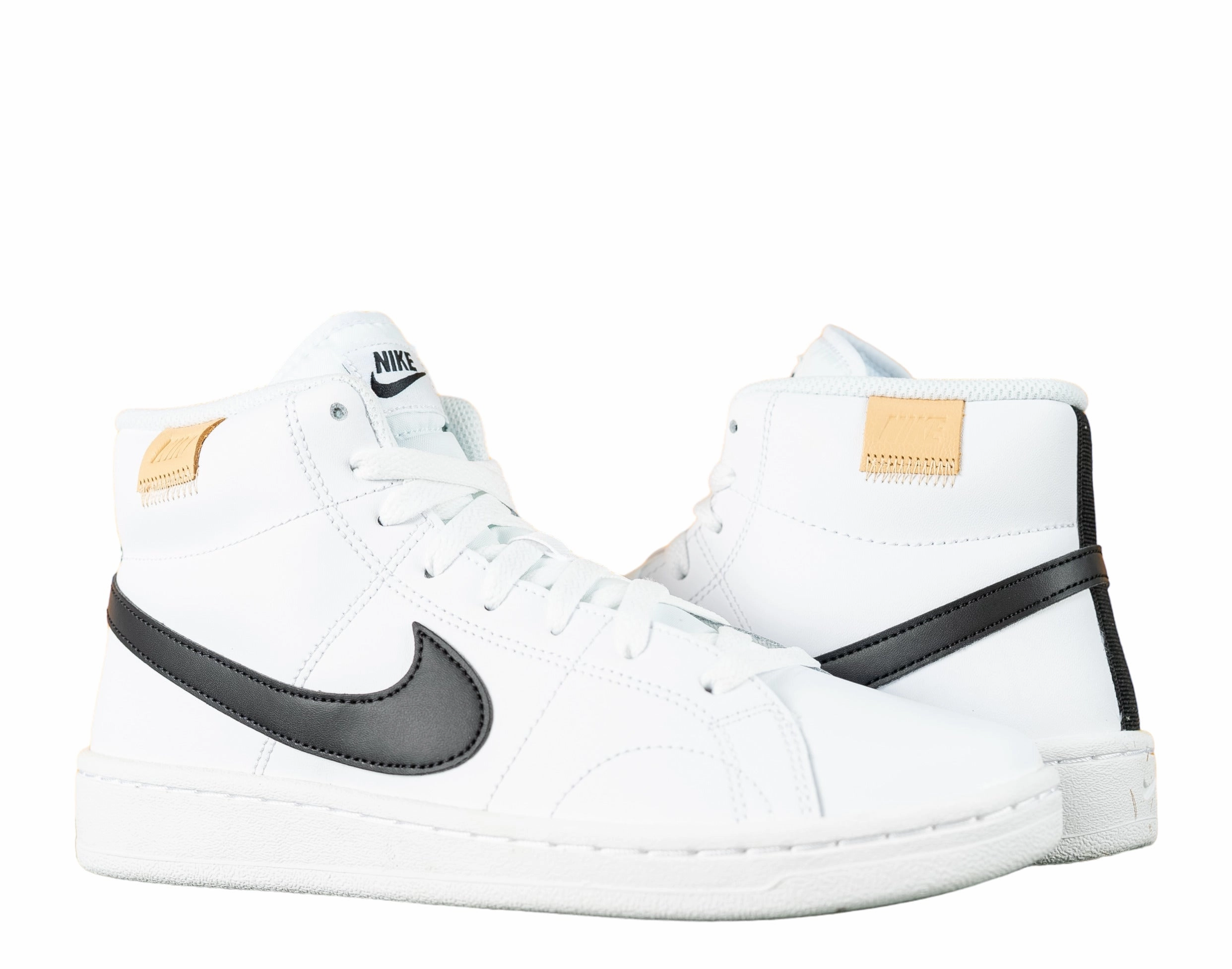 logo - printed shoes odor - control technology Nike Court Royale 2 Mid Men's Shoes CQ9179-100 White Black