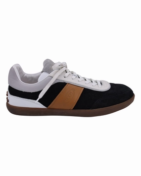 smooth - lining Tod's Allacciata Casetta Heritage Sneakers in Black Leather and Suede