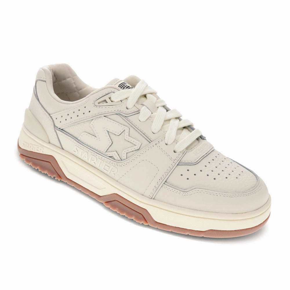 padded collar running shoes male athlete shoes Starter Mens Fast Break Low Genuine Leather Casual Lace Up Sneaker Shoe