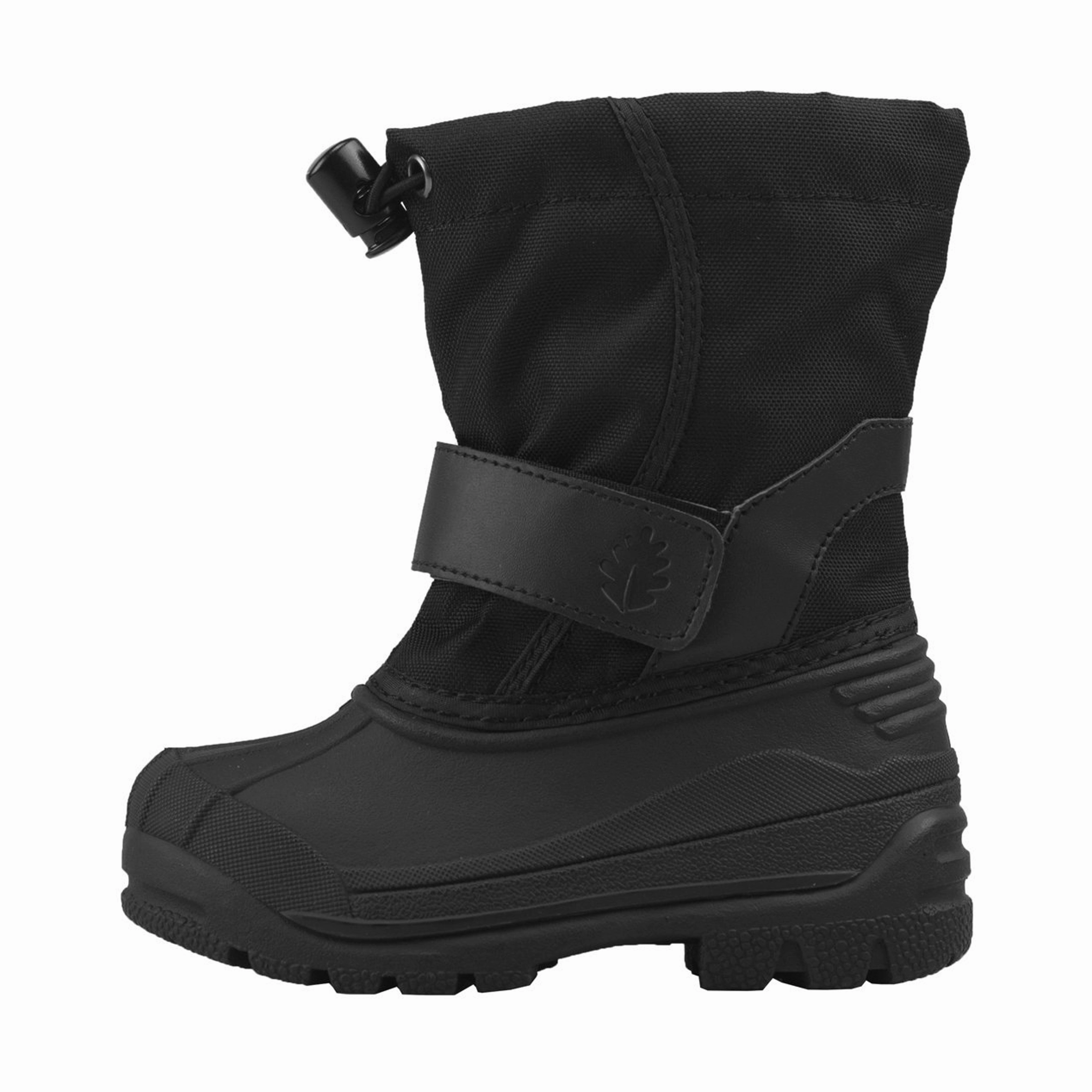 Stealth Black Velcro Snow Boots Reinforced Snow Winter Trek