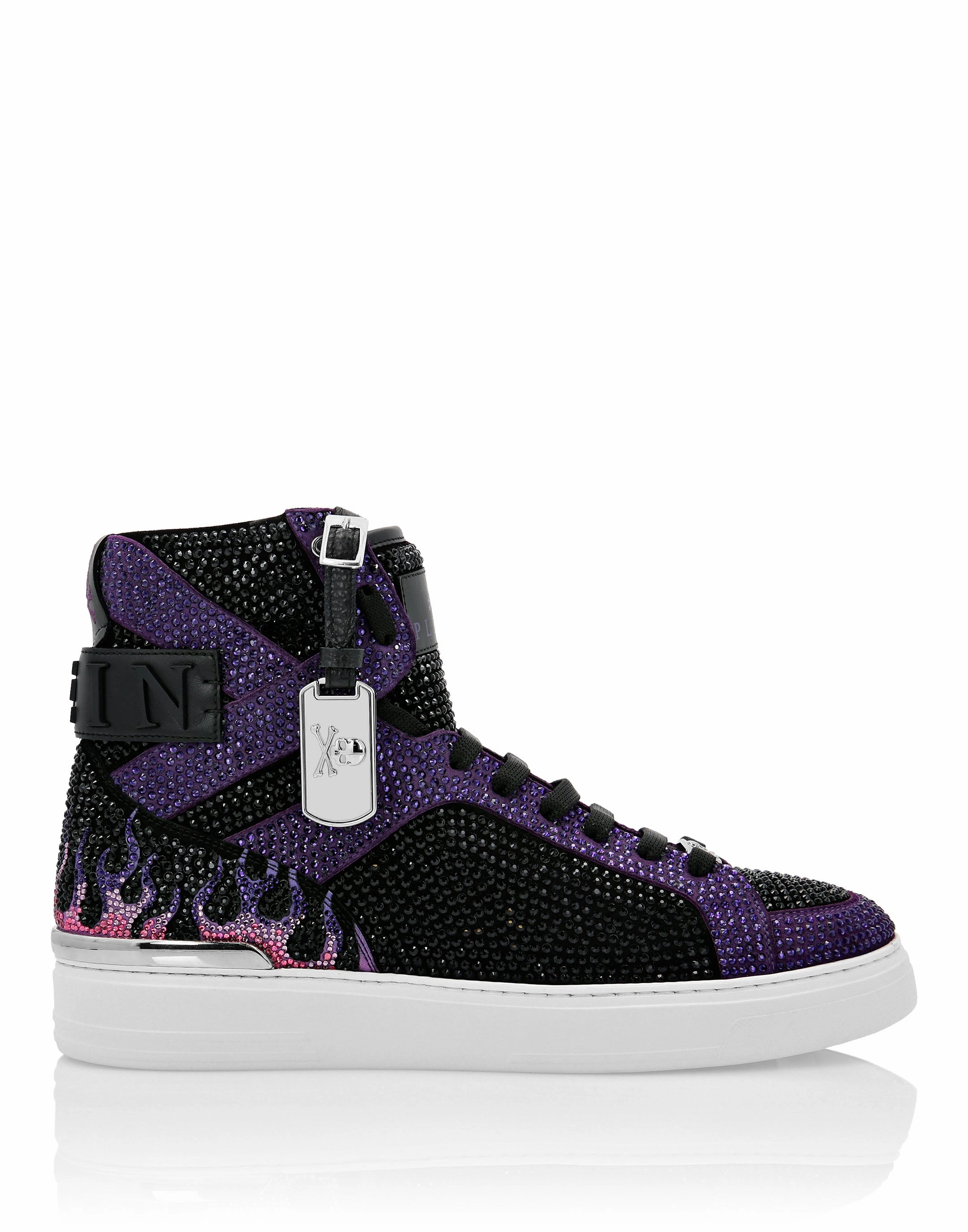 Stunning look sprint speed MONEY BEAST Hi-Top crystal  Flame