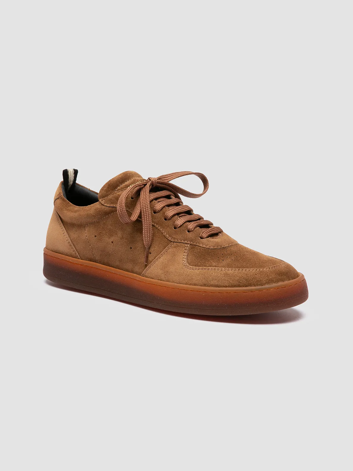 ASSET 001 - Brown Suede Low Top Sneakers Solo - running