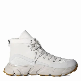 animal - print - design shoes DurableConstruction Viridi-Anne Men's Ivory Mid-Cut Lace-Up Sneakers