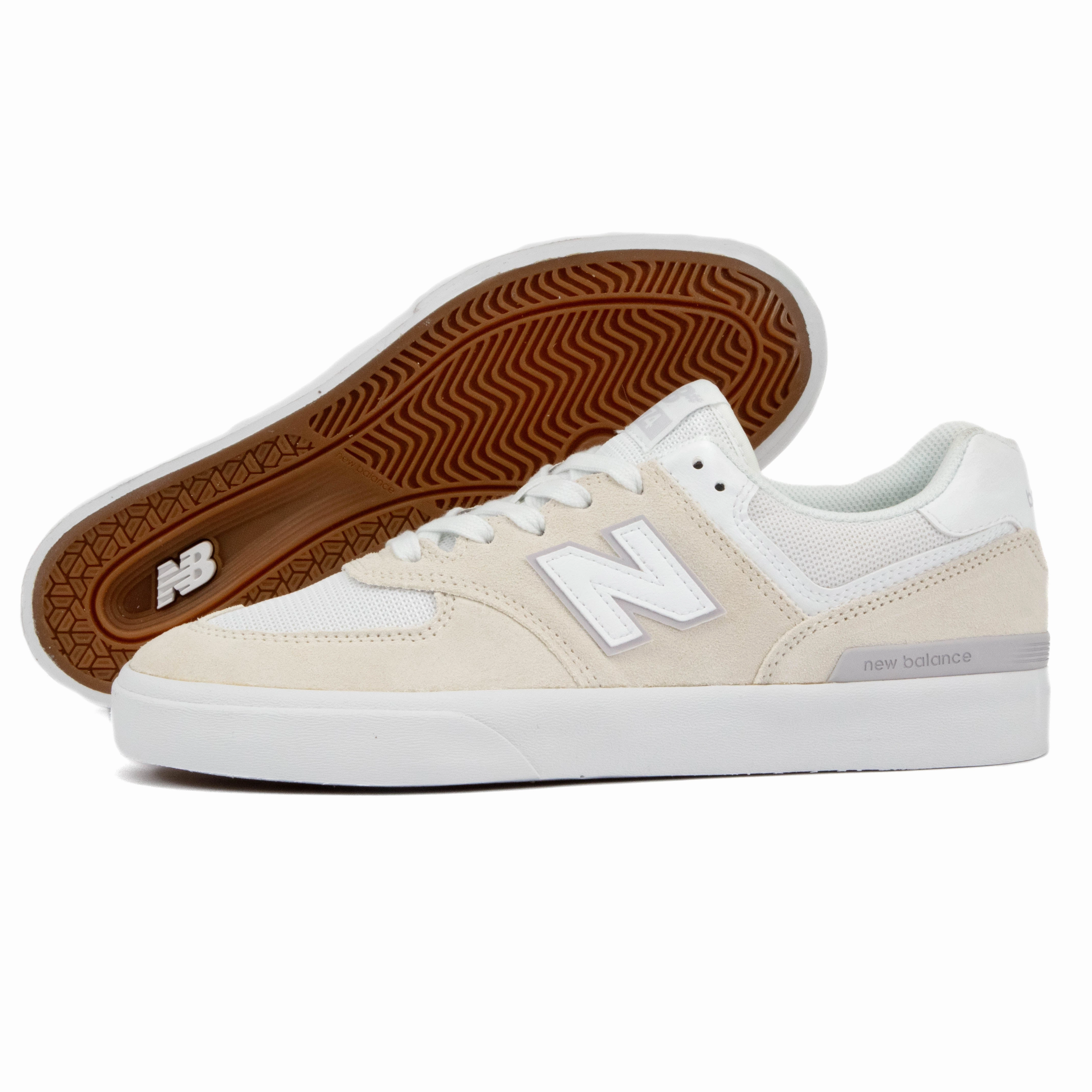 New Balance - 574 VOW (White/White) running in regional tracks shoes herringbone outsole shoes