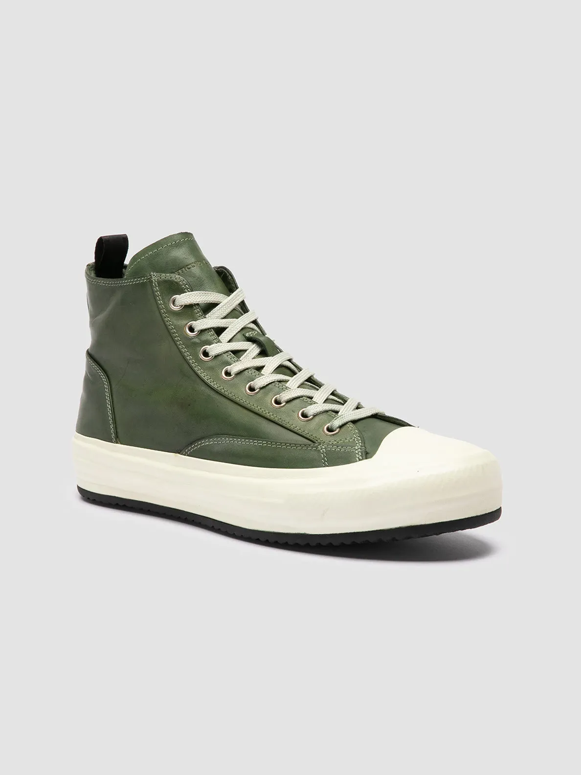 Well-known MES DD 002 - Green Leather Sneakers