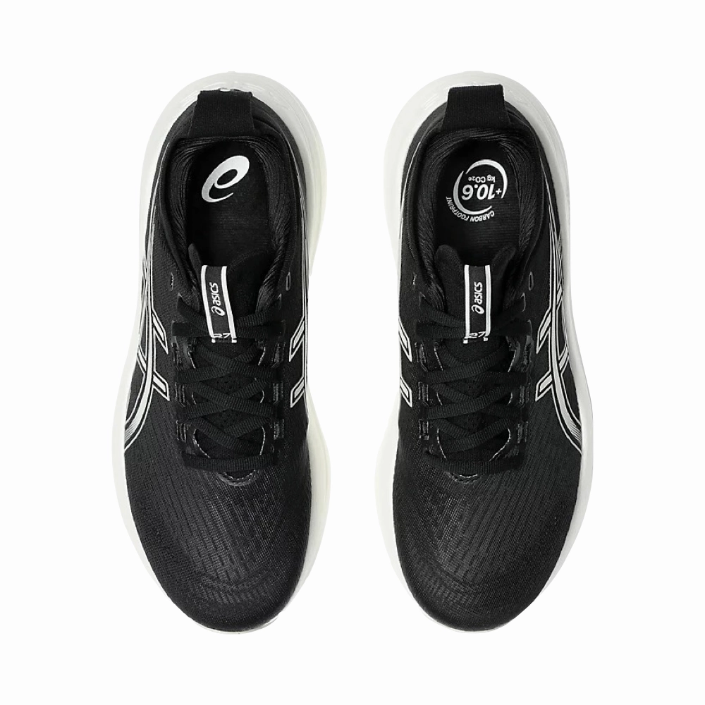 Asics Women's Gel Nimbus 27 Sneaker in Black/Lake Grey Wearable Style