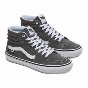 Vans - Skate Sk8-Hi (Pewter Grey/White) cross - strap shoes evening running shoes