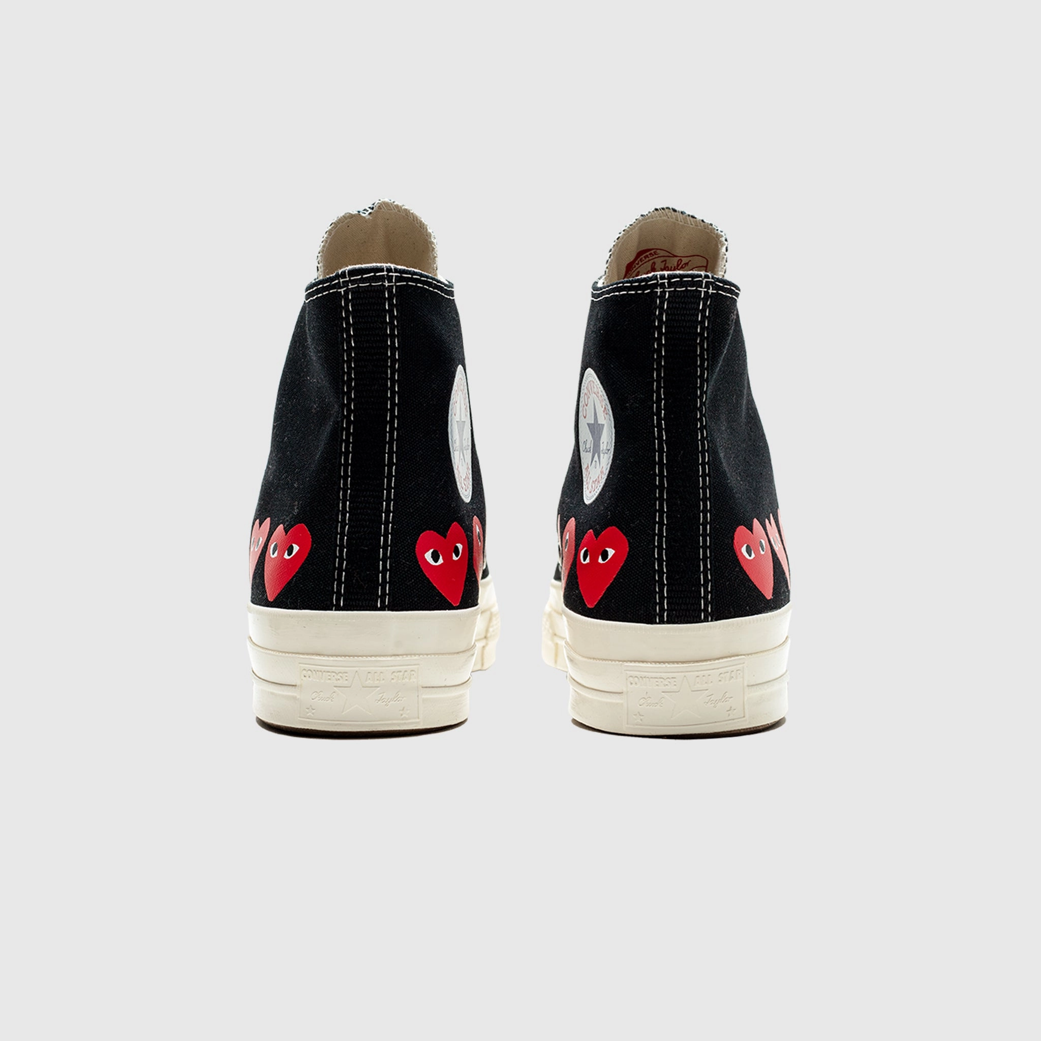 Wireless Lacing Tech Tear Resistant CHUCK TAYLOR ALL-STAR '70 HIGH "BLACK/RED MULTI HEART"