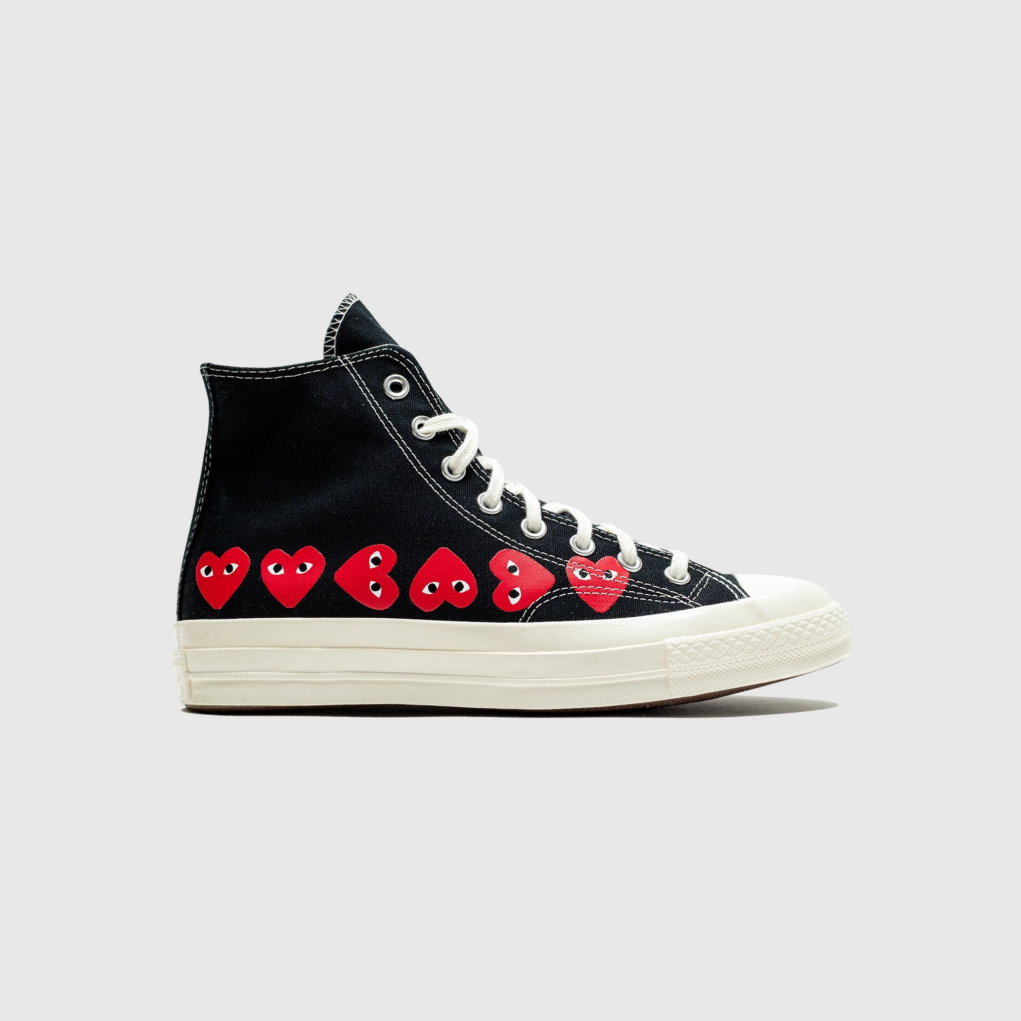 CHUCK TAYLOR ALL-STAR '70 HIGH "BLACK/RED MULTI HEART" Active Performance Orthotic Friendly Fit