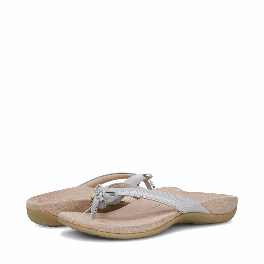 Vionic Women's Bella II Toe Post Flip Sandal in Vapor Gray Chill Walk