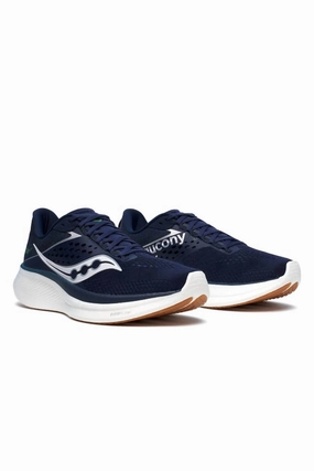 wide - toe - box shoes Men's Ride 17 Shoes In Navy/gum Marine