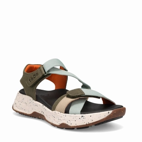 Taos Women's Super Z Sandal in Sage/Olive Multi Supportive Travel Shoes. Weekend Fit