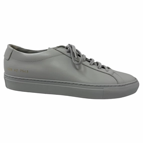 Common Projects Achilles Low-Top Sneakers in Grey Calf Leather Ventilation holes