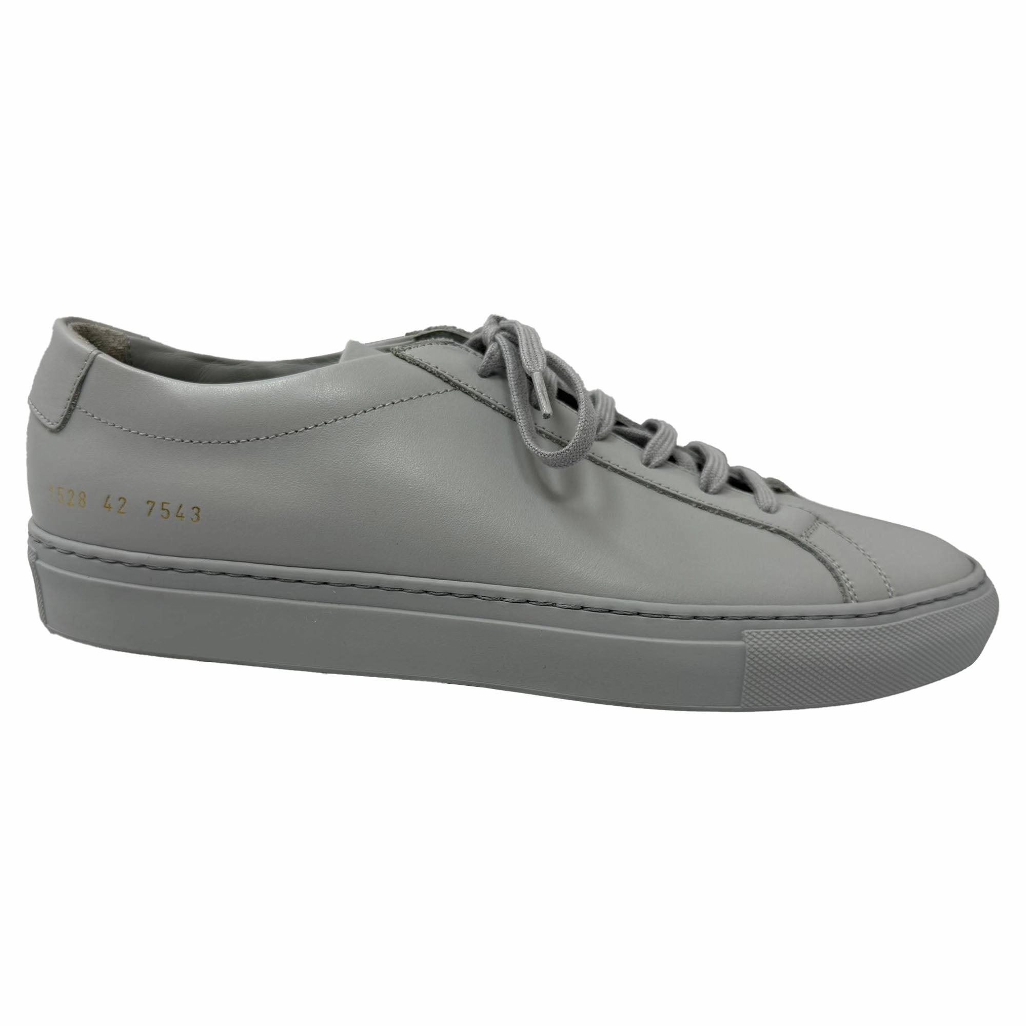 Common Projects Achilles Low-Top Sneakers in Grey Calf Leather Ventilation holes