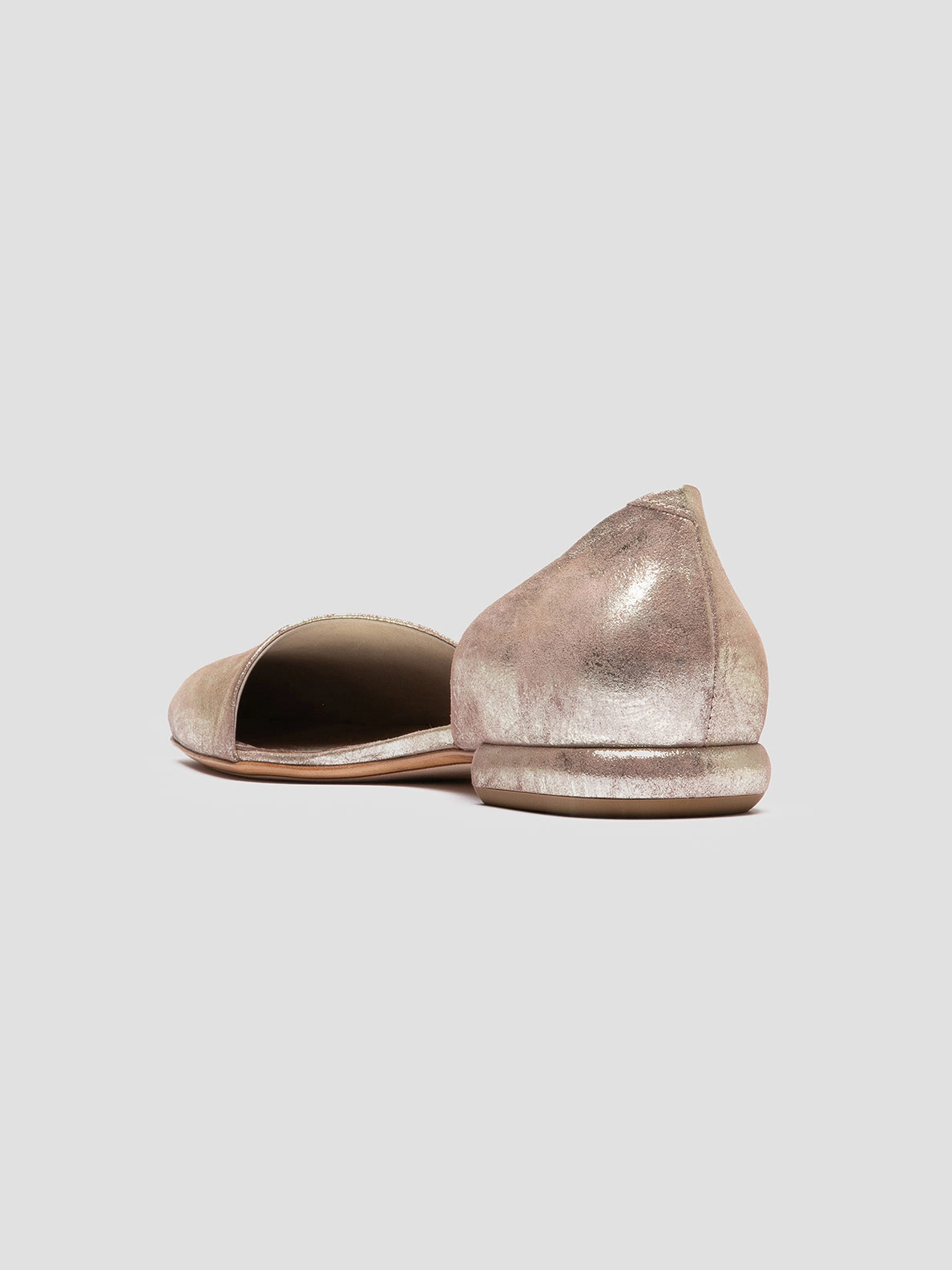 SUE 002 - Gold Leather Ballerina Shoes Internal Mobility