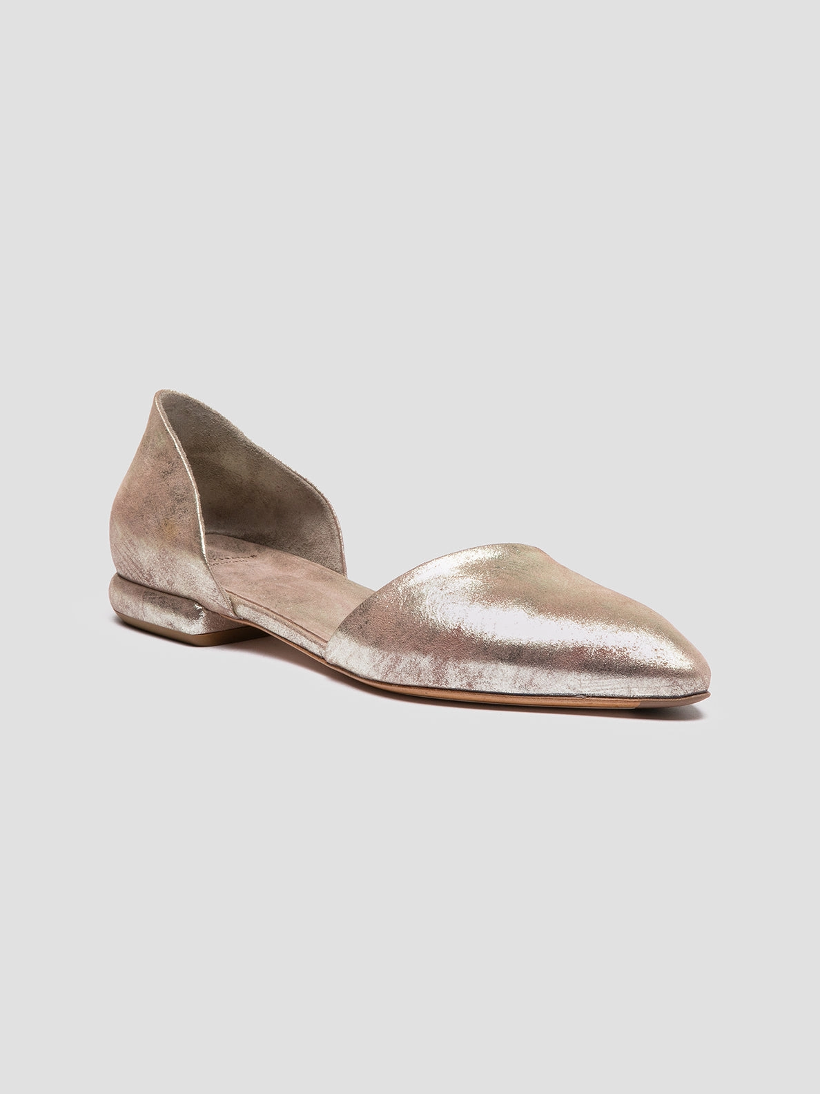 Balanced Fit SUE 002 - Gold Leather Ballerina Shoes