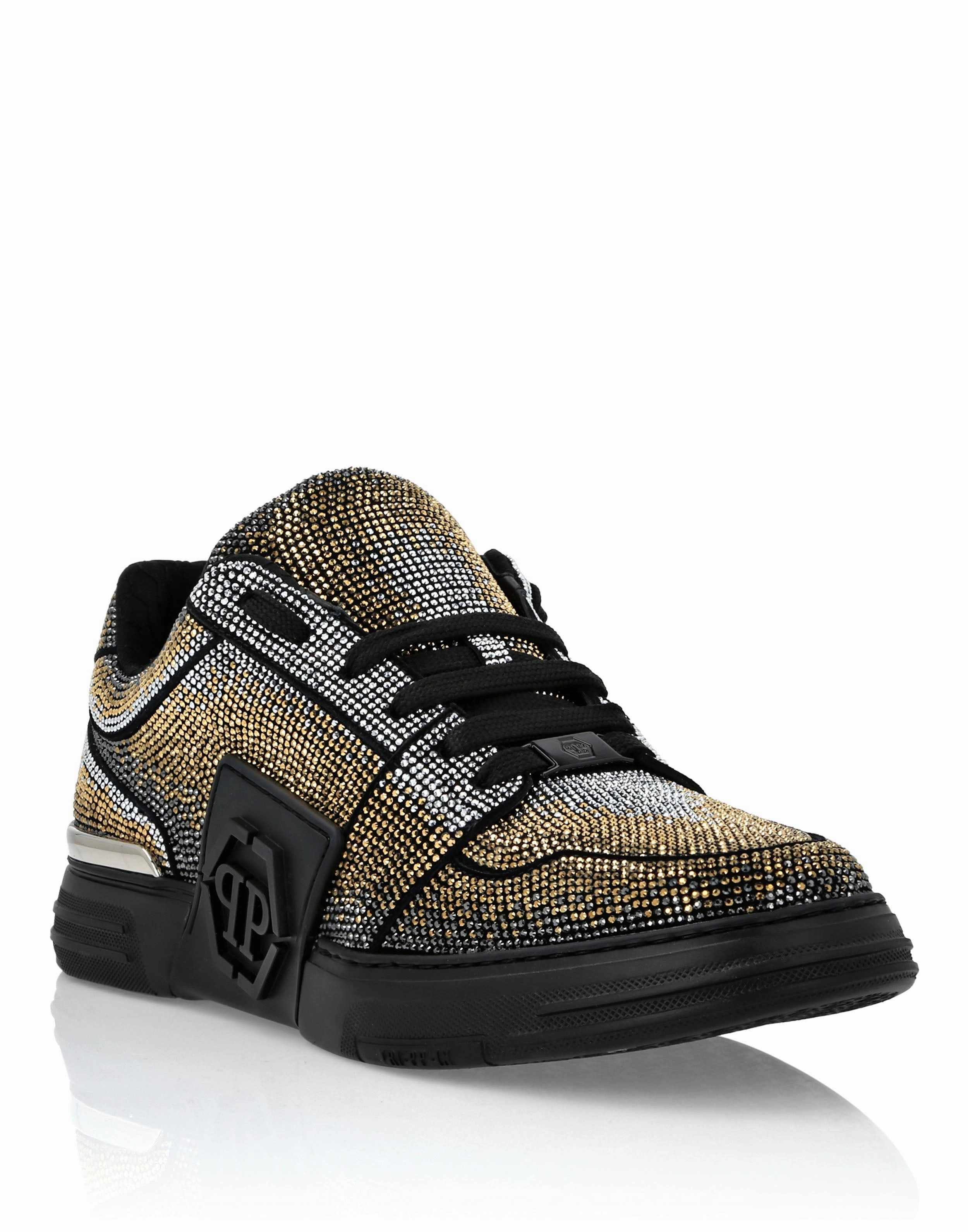 Optimal Comfort Suede Lo-Top Sneakers Strass Hexagon