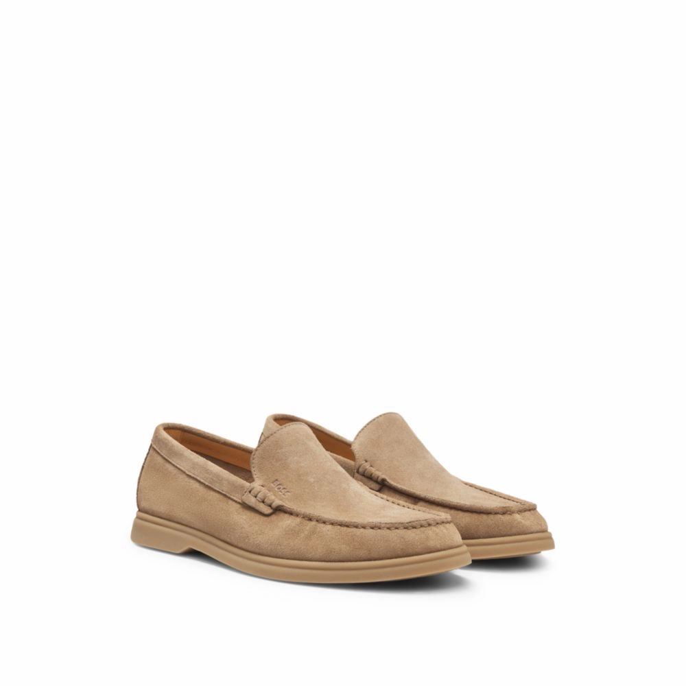 sunny day running shoe condition Suede loafers with contrast outsole