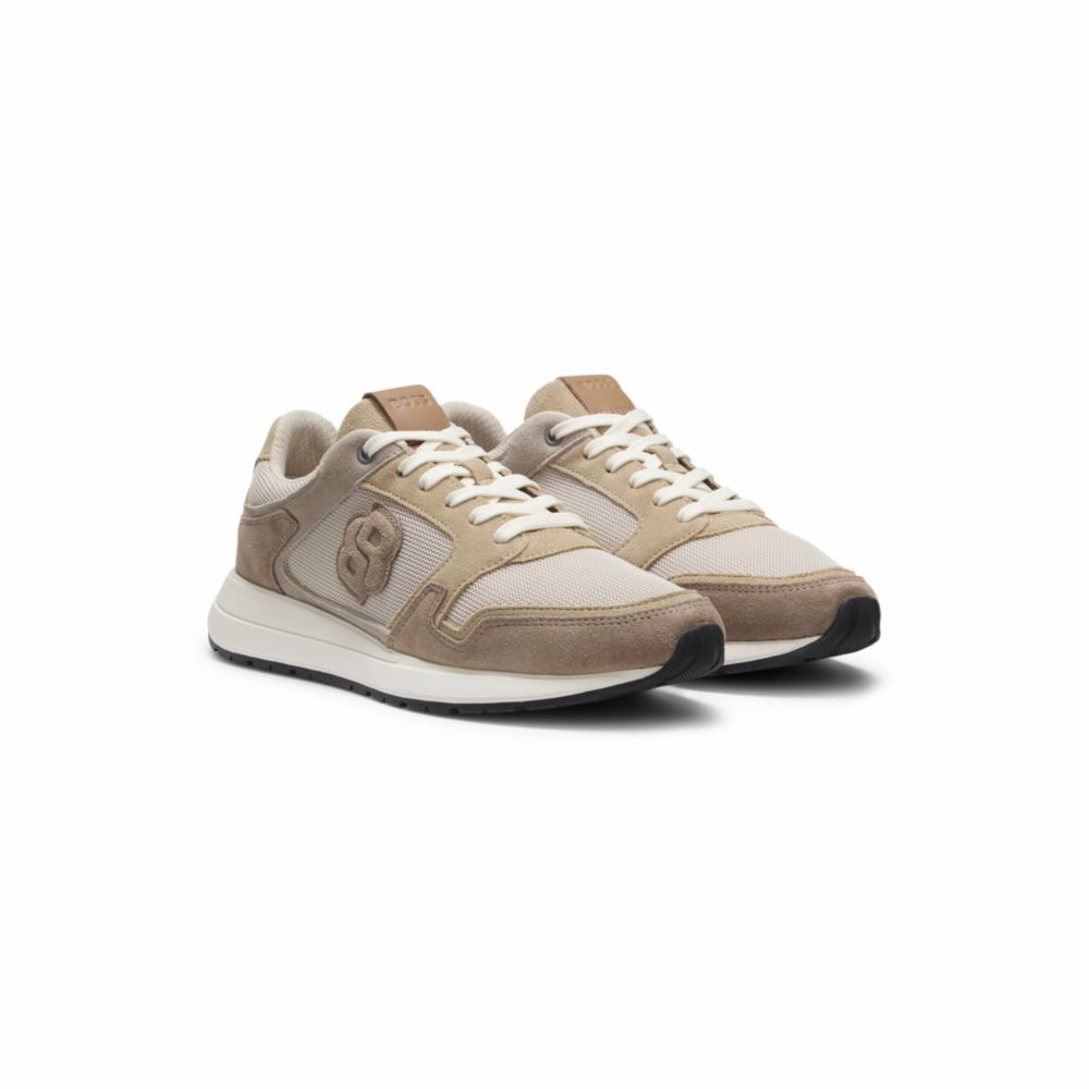 Supportive Footbed Suede trainers with Double B monogram