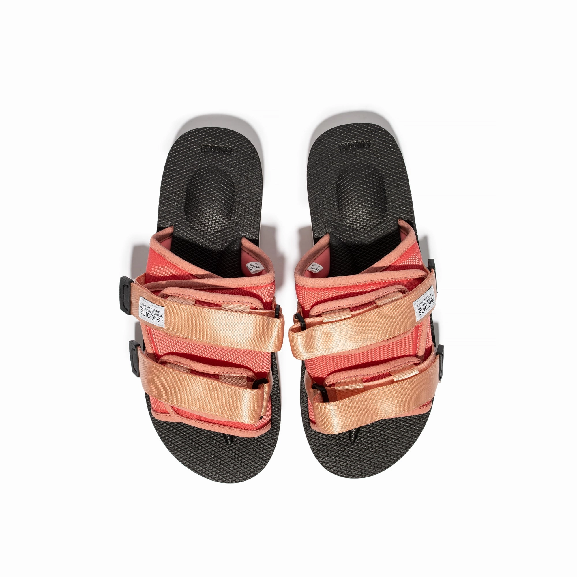 Bare Foot Suicoke MOTO-Cab Sandals Salmon/Black