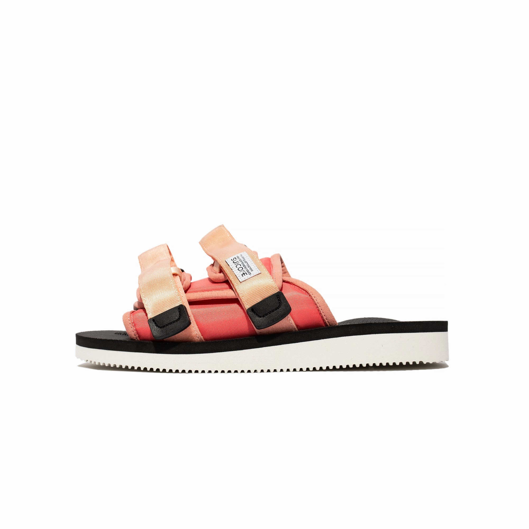 Rubber Sole All Gender Suicoke MOTO-Cab Sandals Salmon/Black