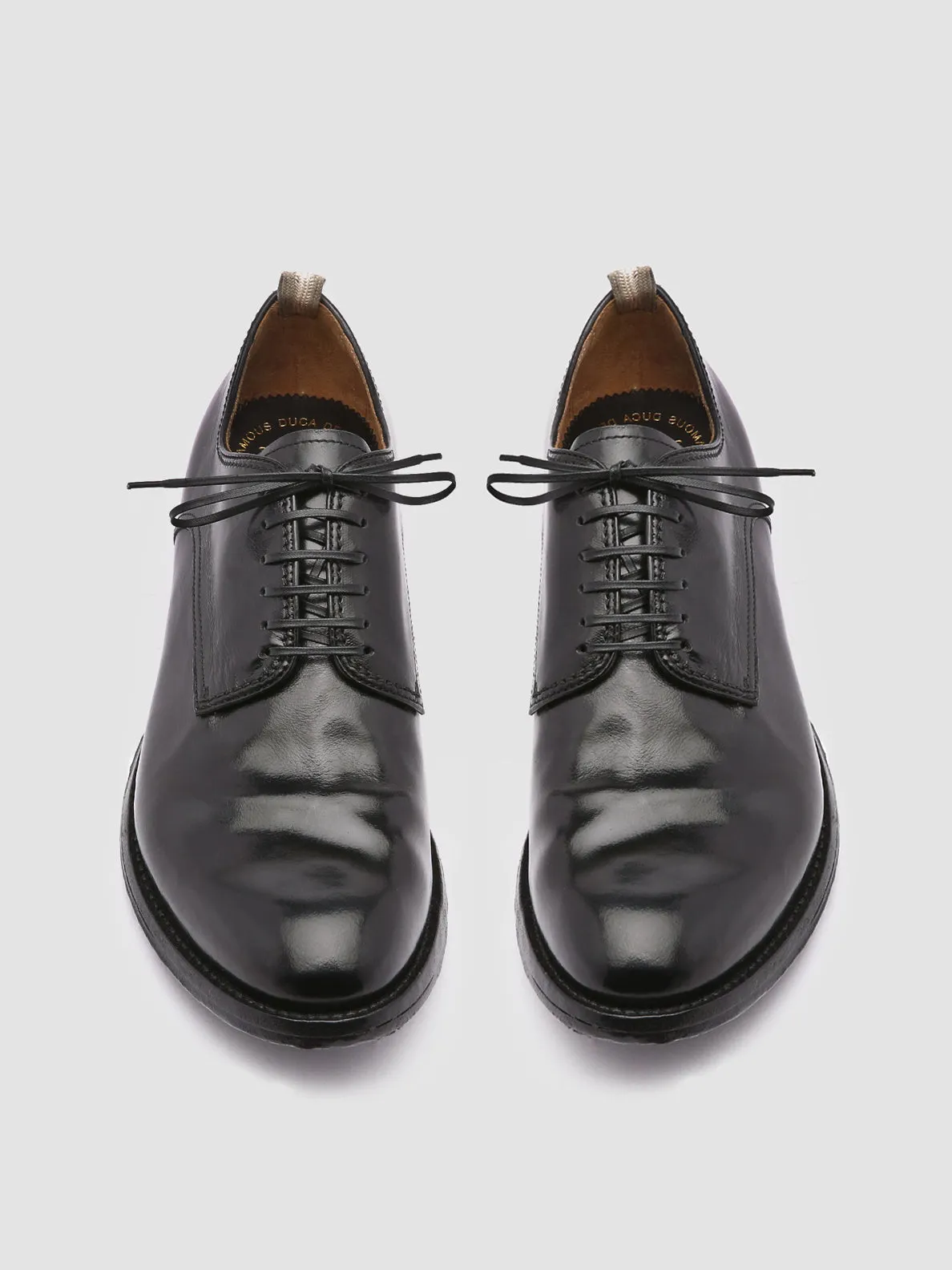 ANATOMIA 012 - Black Leather Derby Shoes Sleek Look