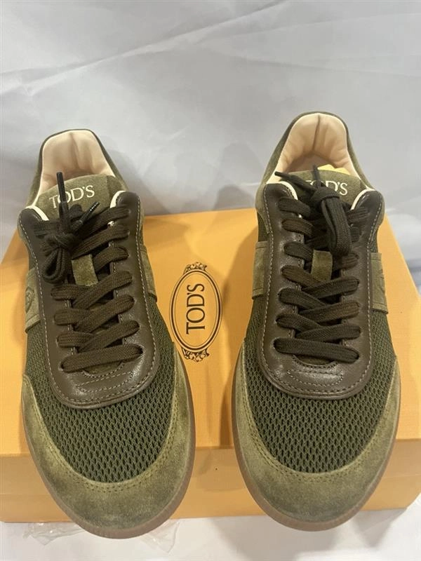 Tod's Sneakers in Suede and Technical Fabric single - colored padded interior shoes