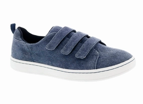 Men's Ski Strap Sneakers In Navy synthetic leather shoes