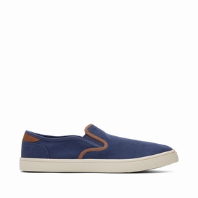 men's athletic shoes Baja Blue Heritage Canvas Slip On Sneaker