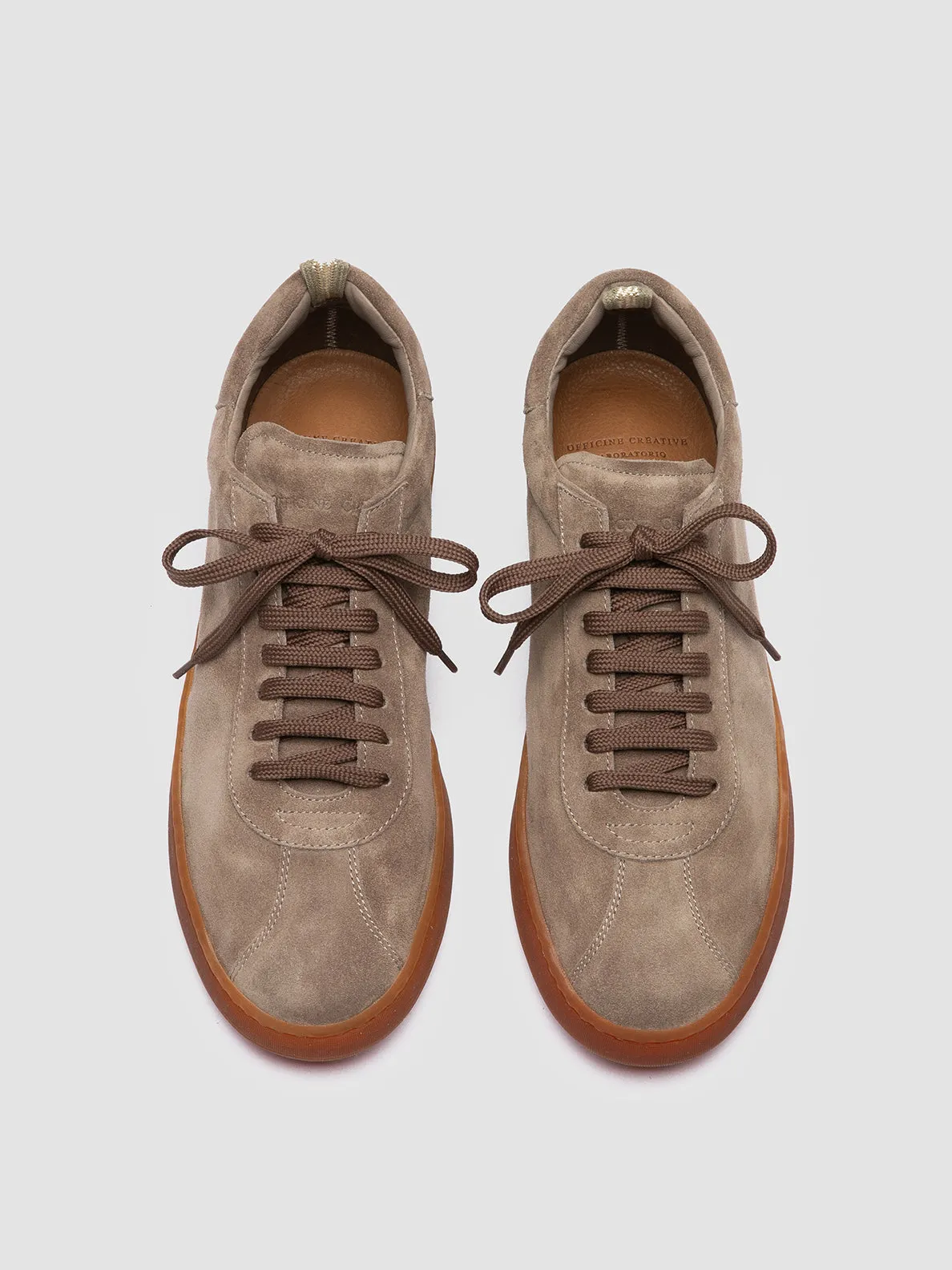 high - performance - feature shoes Comfort - Padding HALO 001 - Grey Suede Low Top Sneakers