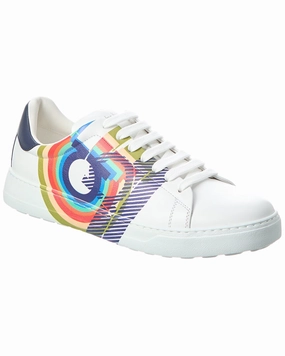 weekend running traction - sole Ferragamo Becker Leather Sneaker