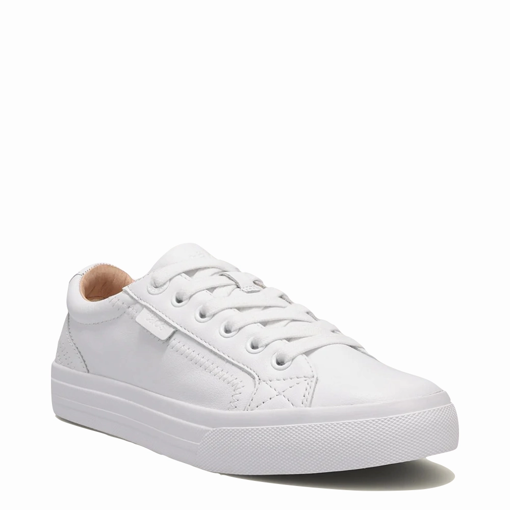 Style Daily Streetwear Style Taos Women's Plim Soul Lux Leather Sneaker in White
