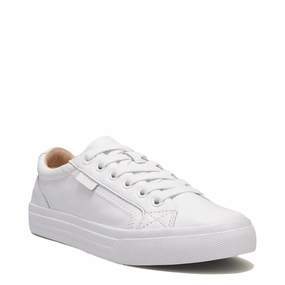 Style Daily Streetwear Style Taos Women's Plim Soul Lux Leather Sneaker in White