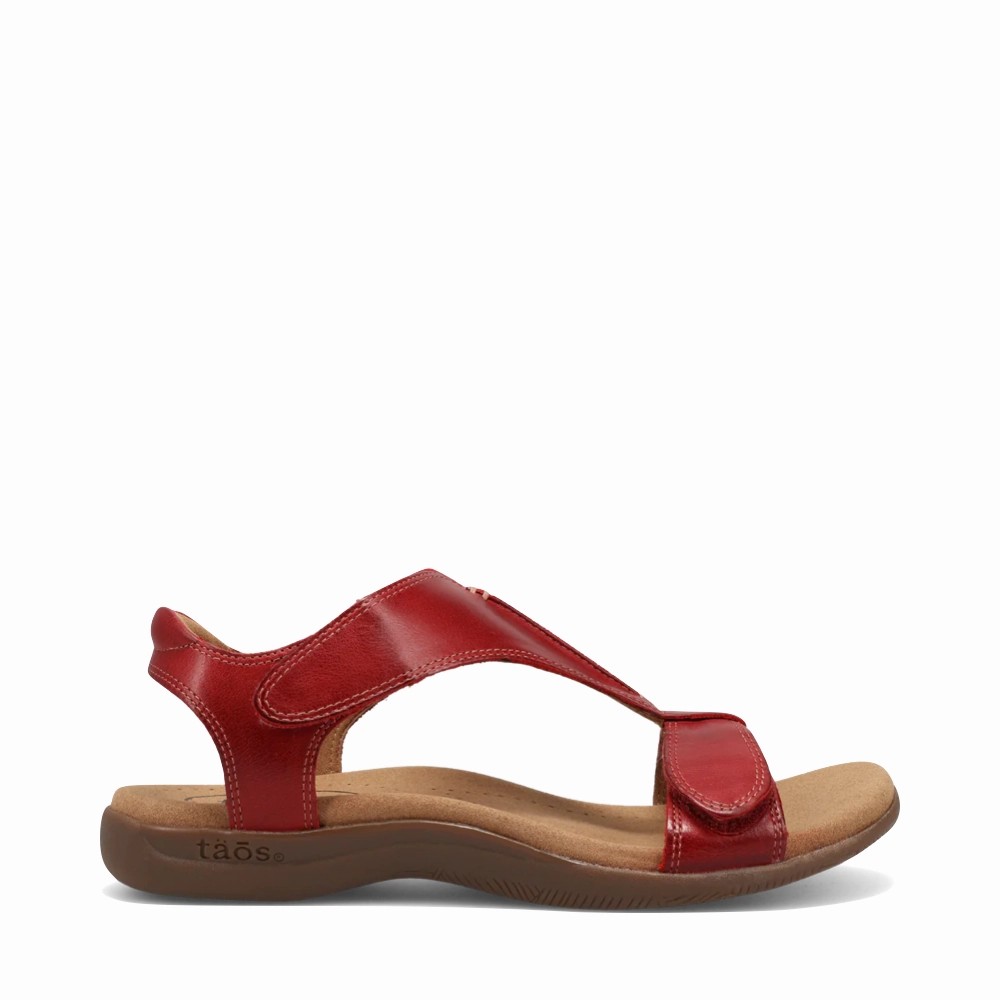 Toe Space Trendy Vacation Sandals Taos Women's The Show Sandal in Red