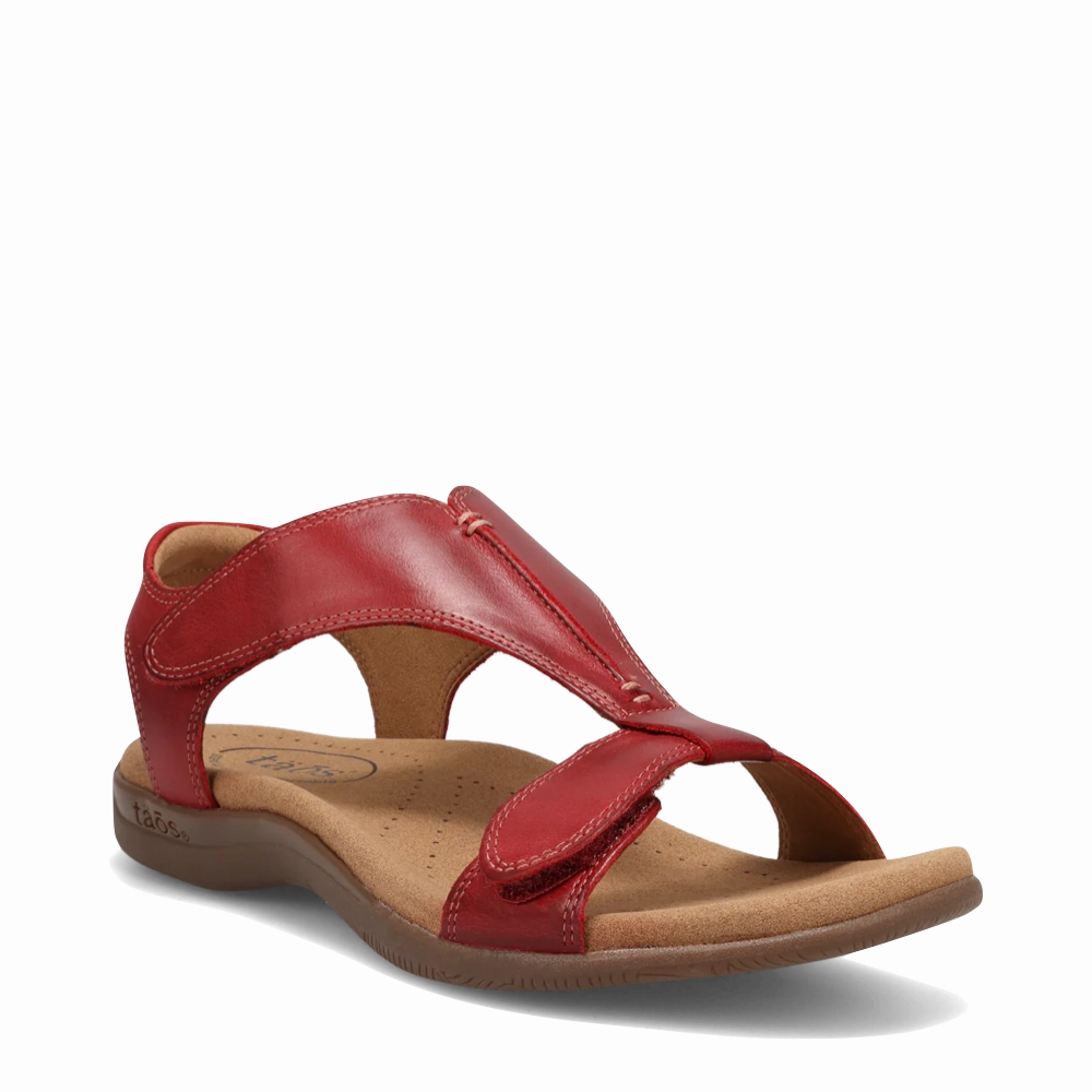 Taos Women's The Show Sandal in Red Padded Relaxed Fit Shoes