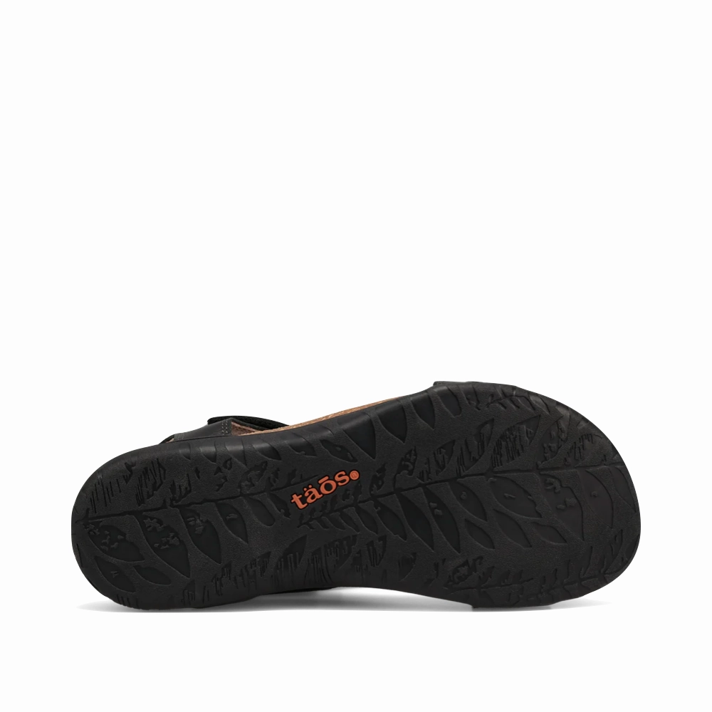 Breathable Shoes Taos Women's Wonderful Woven Leather Sandal in Black