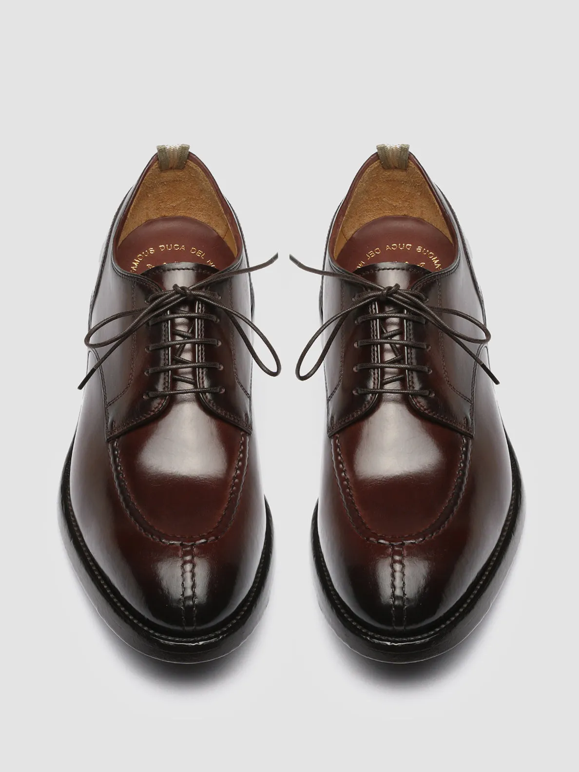 Modern Lifestyle TEMPLE 005 - Burgundy Leather Derby Shoes