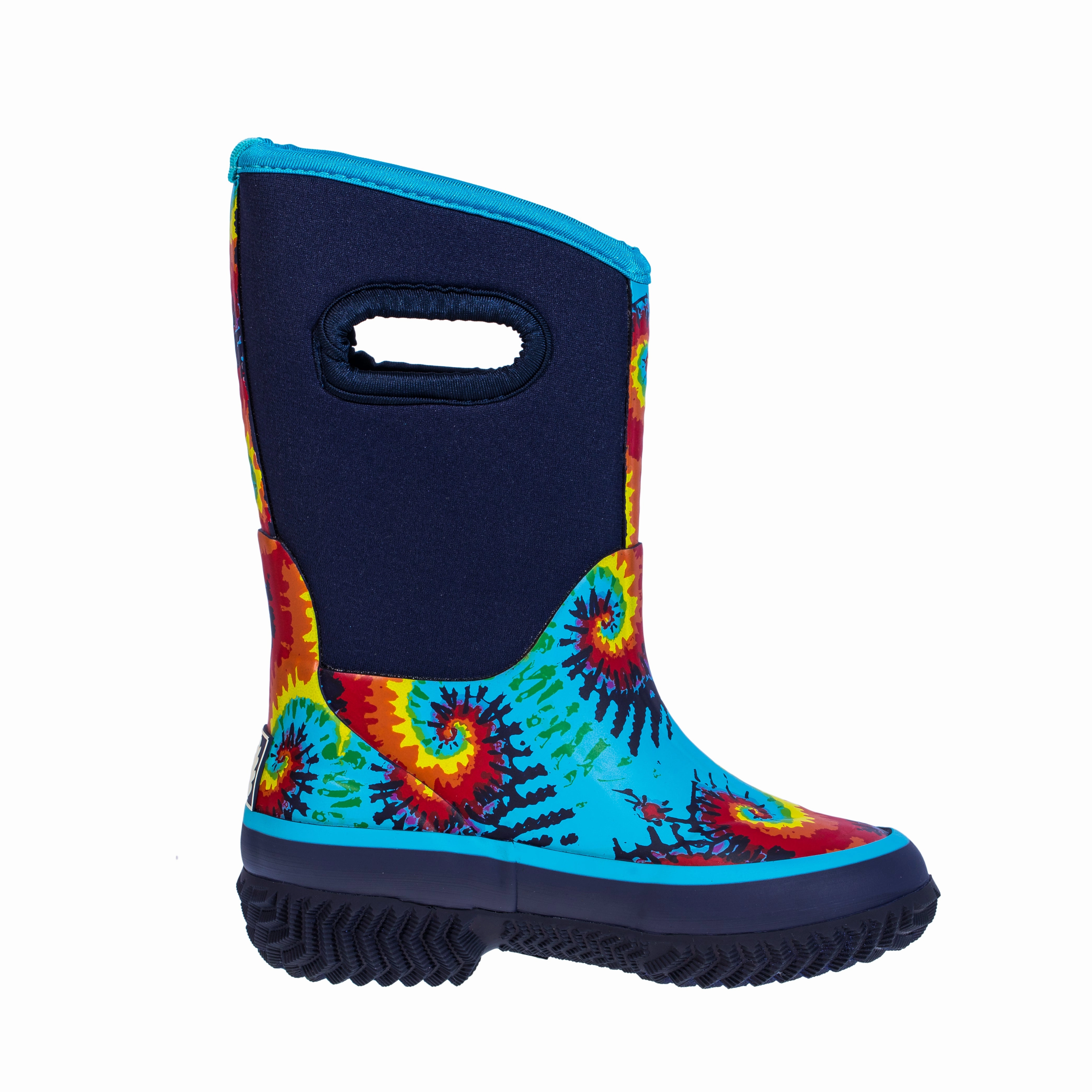 Comfort Walk Textured Heels Tie Dye Neoprene Rain/Snow Boots