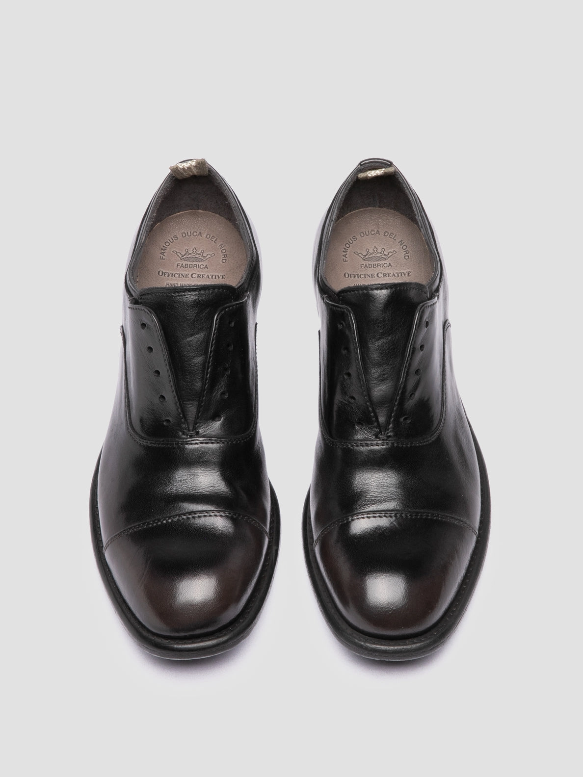 CALIXTE 003 - Dark Grey Leather Oxford Shoes Casual Comfort