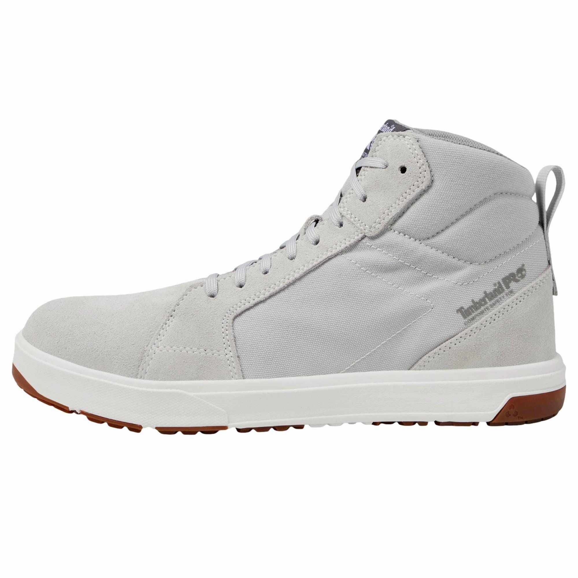 Timberland PRO Berkley Hi Composite Safety Toe Grey / White  TB1A5WY3065 Men's adventure running option running in a ferry terminal area shoes