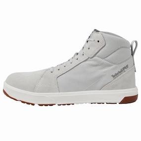 Timberland PRO Berkley Hi Composite Safety Toe Grey / White  TB1A5WY3065 Men's adventure running option running in a ferry terminal area shoes