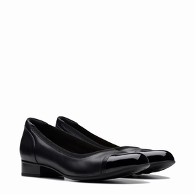 Clarks Women's Krystine May Leather Pump in Black Matte Line Timeless Style