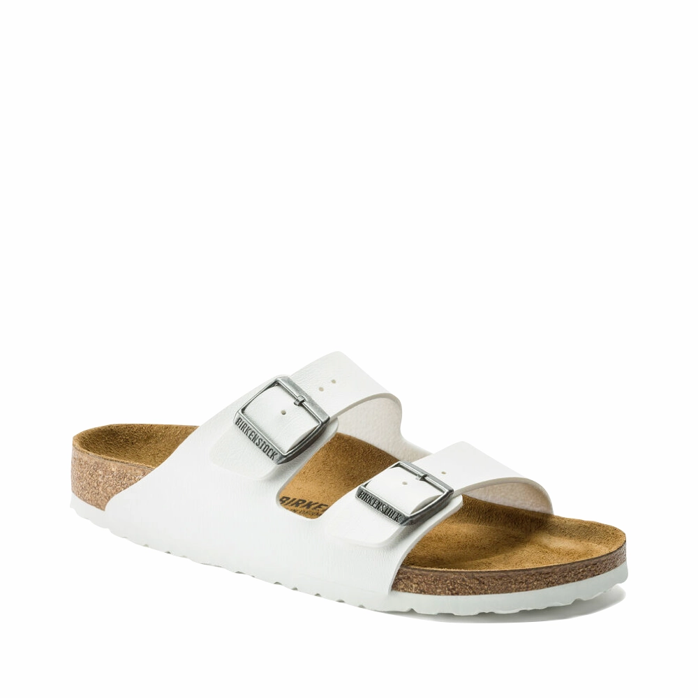 City Ready Dressy Style Birkenstock Arizona Birko-Flor Sandal in White
