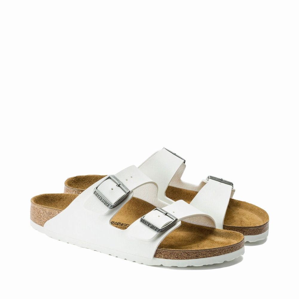 Birkenstock Arizona Birko-Flor Sandal in White Foot Hug